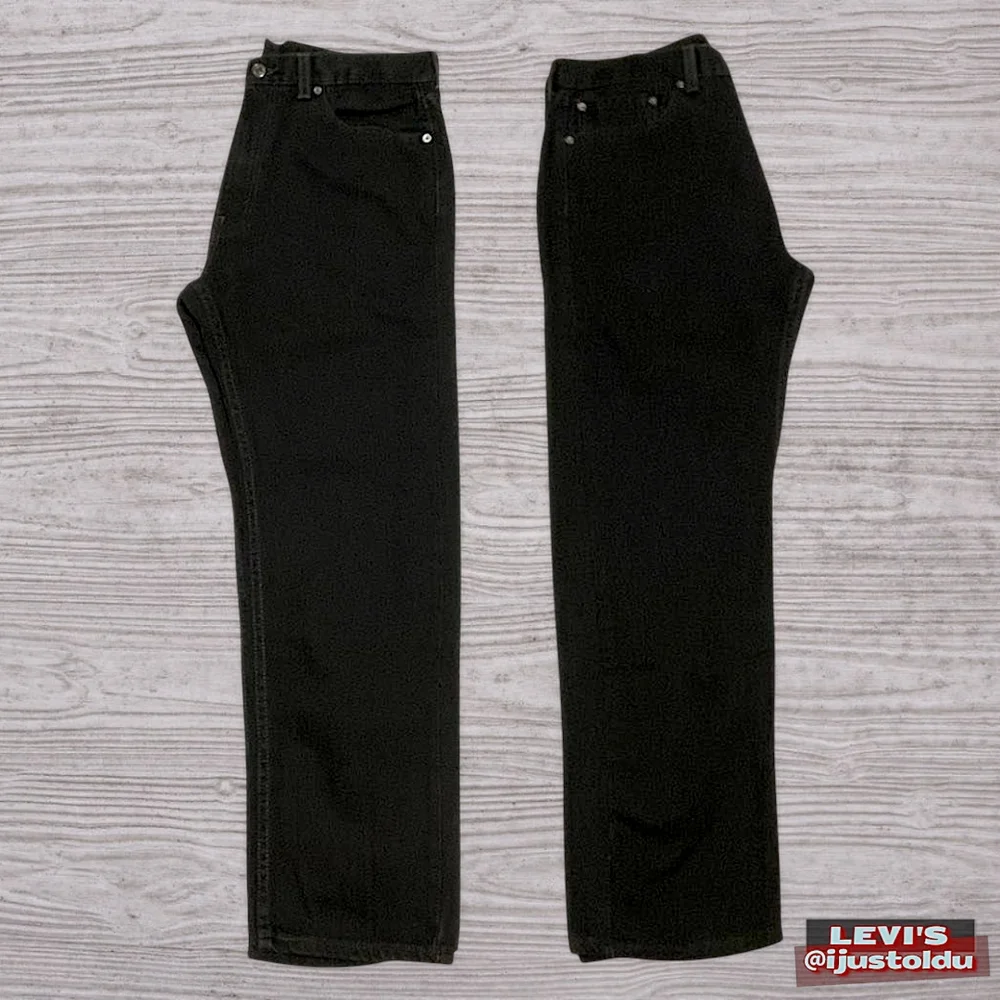 Levi's 505 Men's Regular Fit Straight Leg Black Denim Jeans | Size W36″ - L30″ - Picture 5 of 16